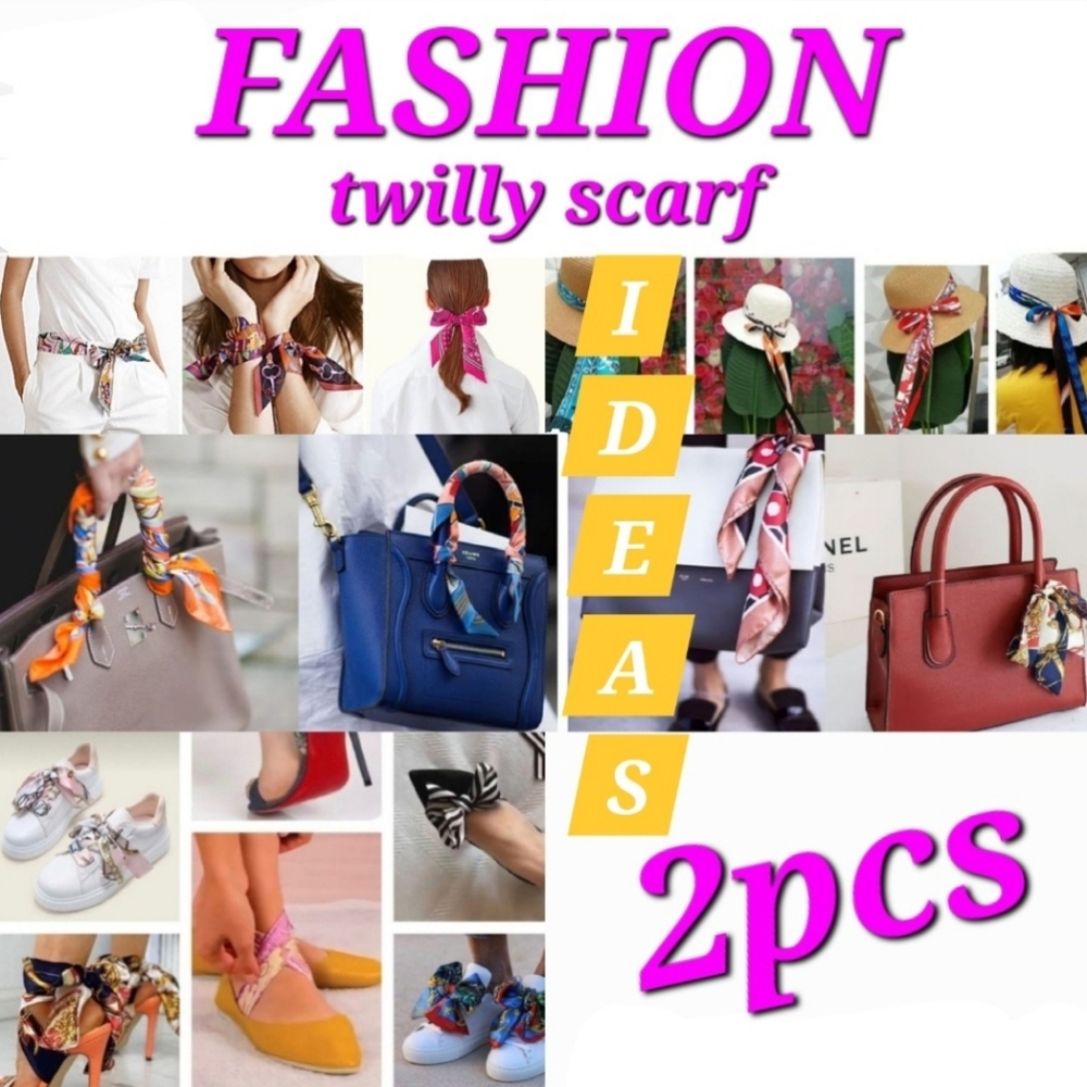 2pcs STYLISH POLKA DOTS TWILLY SCARF - Picture 3 of 3